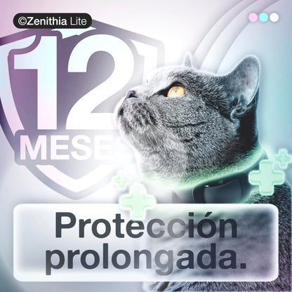 Zenithia Collar Repelente de Insectos, Antipulgas Perros, Garrapatas y Mosquitos, Collar Antiparasitario Perros-12 Meses Protección-65cm-Ajustable-100% Vegetal-Impermeable- 1 Und